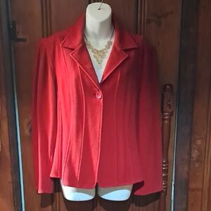 Jones Wear Vibrant Red Blazer